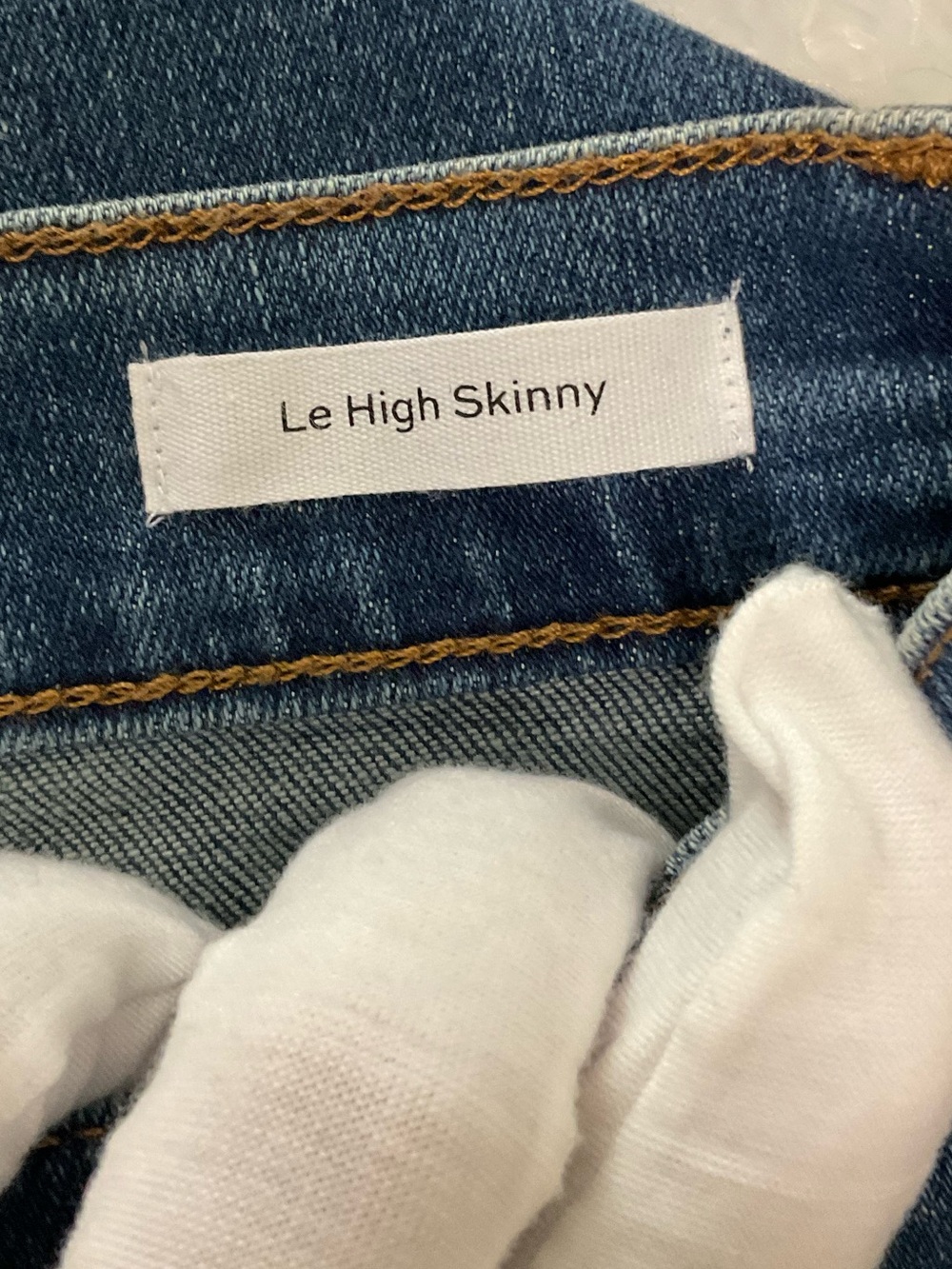 Frame LE HIGH Skinny Ridge Rip Jeans - Picture 4 of 5